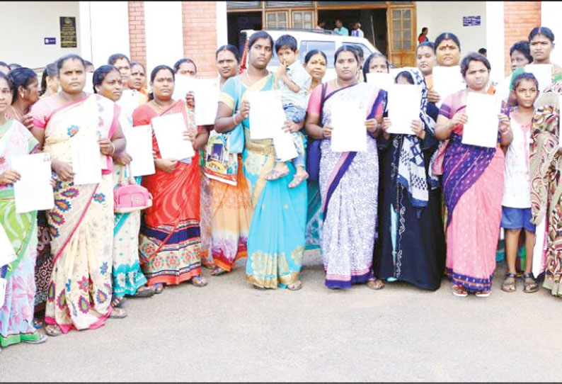 இலவச வீட்டுமனைப்பட்டா வழங்க வேண்டும் மாவட்ட வருவாய் அதிகாரியிடம் பெண்கள் கோரிக்கை