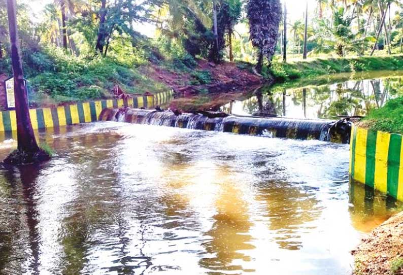 முத்தூர், நத்தக்காடையூர் பகுதிகளில் தொடர்மழை காரணமாக ஓடை, குளங்களுக்கு நீர்வரத்து அதிகரிப்பு