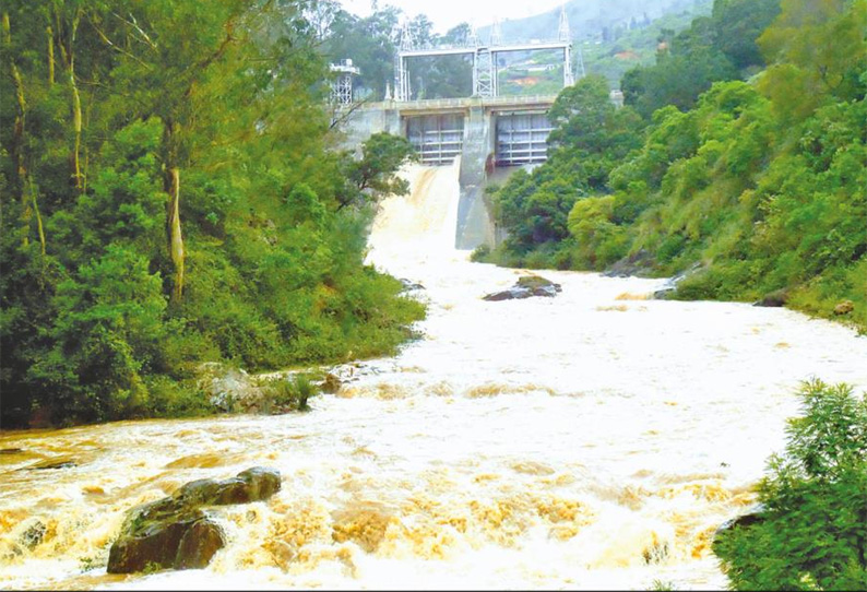 மஞ்சூர் பகுதியில் தொடர் மழை: குந்தா அணையில் இருந்து மீண்டும் தண்ணீர் திறப்பு