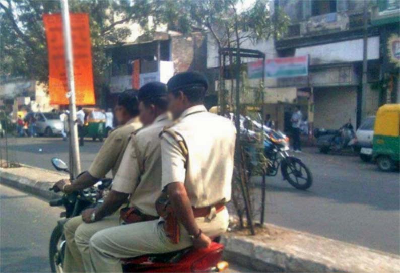 போக்குவரத்து விதிகளை மீறும் போலீசாருக்கு இரட்டிப்பு அபராதம்