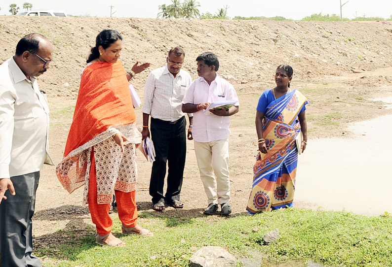 வளர்ச்சி திட்டப்பணிகளை கலெக்டர் சாந்தா ஆய்வு