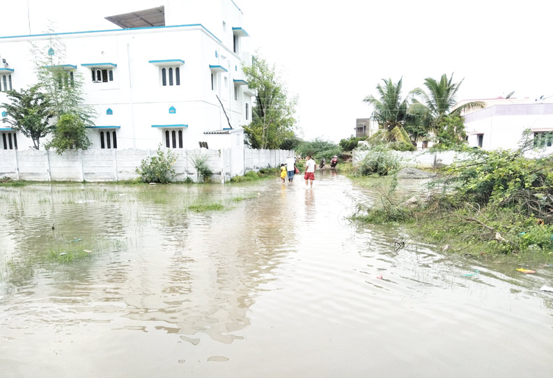 கீரனூர் பகுதியில் பலத்த மழை; வீடுகளை தண்ணீர் சூழ்ந்தது