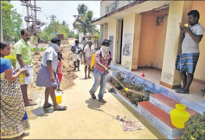 குன்னத்தூர் பகுதி ஊராட்சிகளில் கொரோனா தடுப்பு பணி மும்முரம்