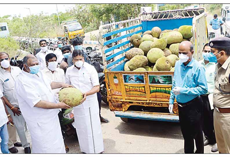 ரூ.100 காய்கறி தொகுப்புடன் பலா, தர்பூசணி வழங்க ஏற்பாடு - அமைச்சர் எம்.சி.சம்பத் தகவல்