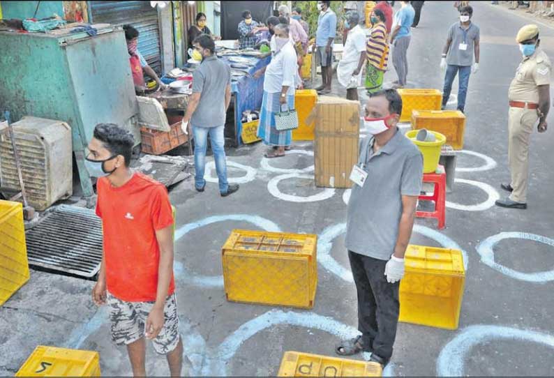 திருப்பூரில் இறைச்சி, மீன் கடைகளில் கூட்டம் குறைவு - ரோட்டோர காய்கறி கடைகளுக்கு நேரக்கட்டுப்பாடு