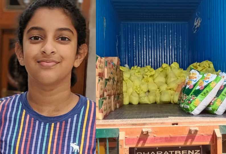ஊரடங்கால் வேலை இல்லாமல் தவிக்கும் ஏழைகளுக்கு  உதவிய 6-ம் வகுப்பு மாணவி