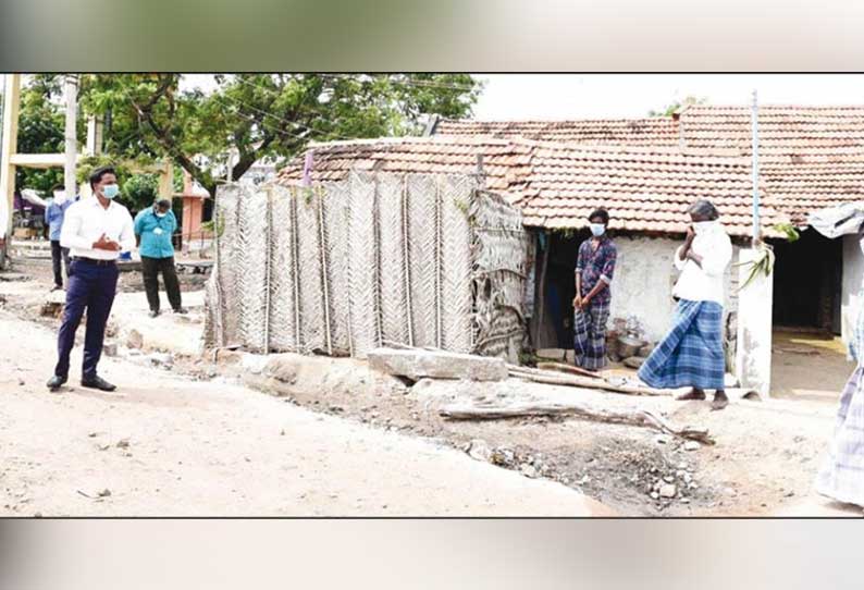 சக்கரக்கோட்டை பகுதியில் கலெக்டர் ஆய்வு