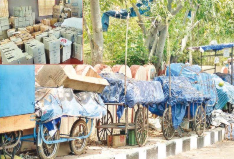 தஞ்சையில், சுற்றுலா தலங்கள் மூடப்பட்டதால் மூட்டை கட்டப்பட்ட பொம்மை வியாபாரம்