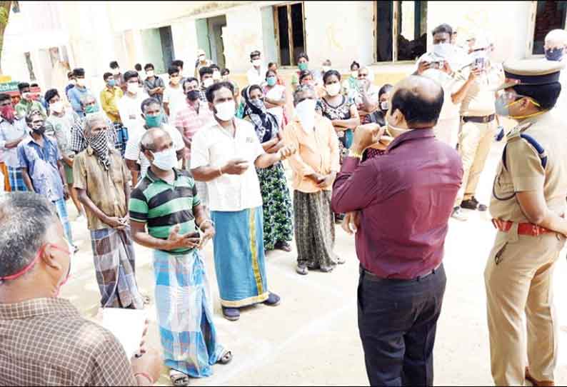 கொண்டசமுத்திரம் ஊராட்சி காந்திநகர் இலங்கை அகதிகள் முகாமில் கலெக்டர் ஆய்வு