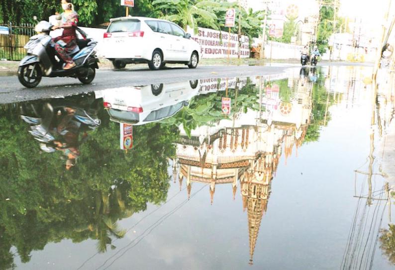 திருச்சியில் காற்றுடன் மழை மரக்கிளைகள் முறிந்து விழுந்தன