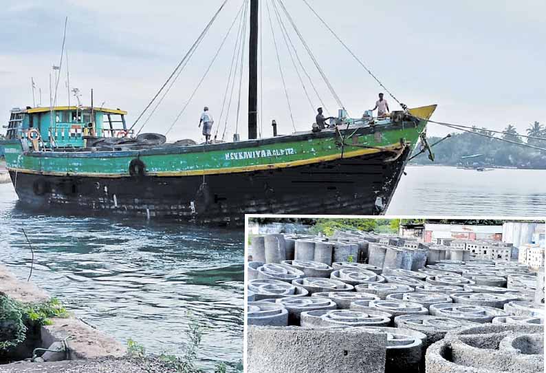 டெல்டா மாவட்ட கடலோர பகுதிகளுக்கு, கடலூரில் இருந்து செயற்கை பவளப்பாறைகள் அனுப்பும் பணி - மீன் வளத்தை பெருக்குவதற்காக அதிகாரிகள் நடவடிக்கை