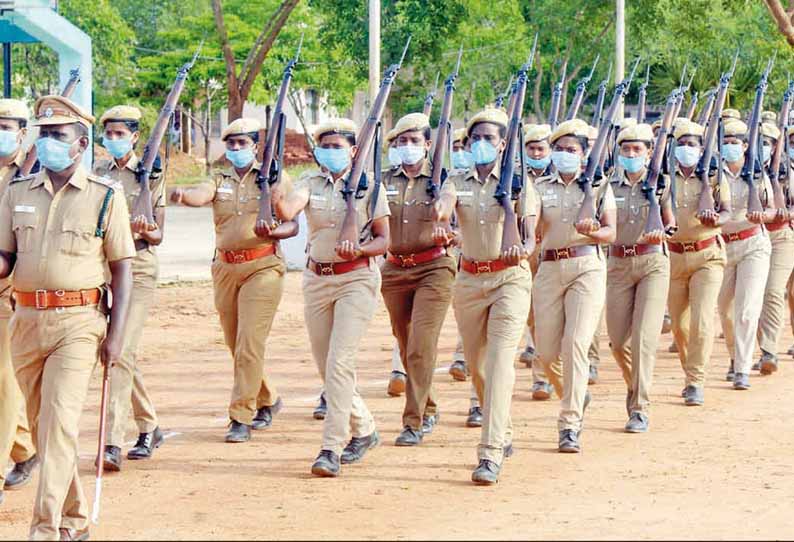 சுதந்திர தினவிழா அணிவகுப்பு ஒத்திகை மாவட்டம் முழுவதும் பலத்த பாதுகாப்பு