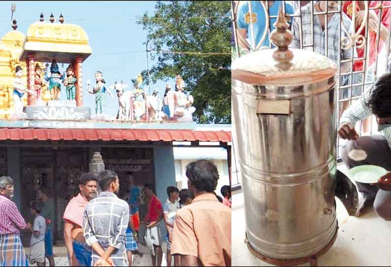 கீழப்பழுவூர் அருகே, பூட்டை உடைத்து 2 கோவில்களின் உண்டியலில் இருந்த பணம் திருட்டு