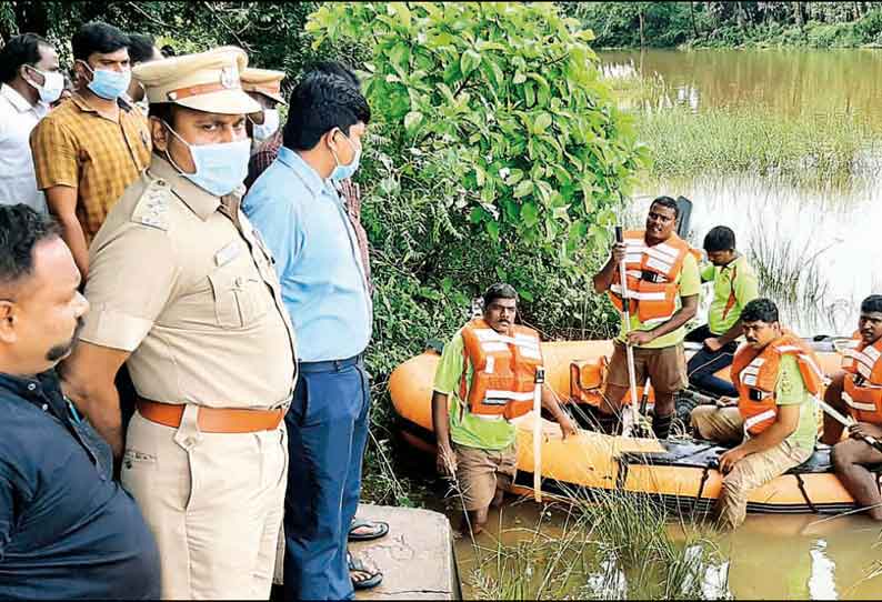 கோமுகி ஆற்றுவெள்ளத்தில் அடித்துச்செல்லப்பட்ட மாணவனின் உடலை 4-வது நாளாக தேடும் பணி