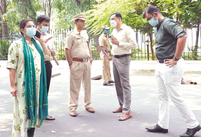 சட்டமன்ற பாதுகாப்பு குறித்து போலீஸ் அதிகாரிகள் ஆய்வு