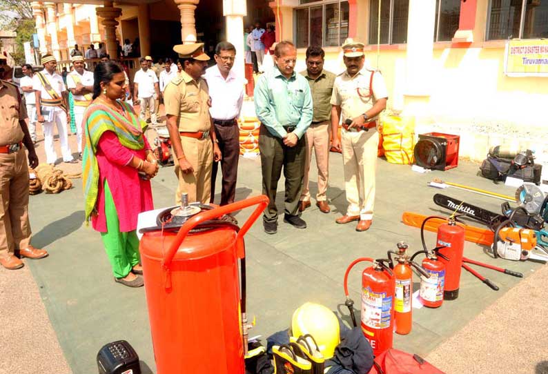 பேரிடர் மீட்பு குறித்த ஒத்திகை பயிற்சி; அரசின் கூடுதல் முதன்மை செயலாளர் பார்வையிட்டார்