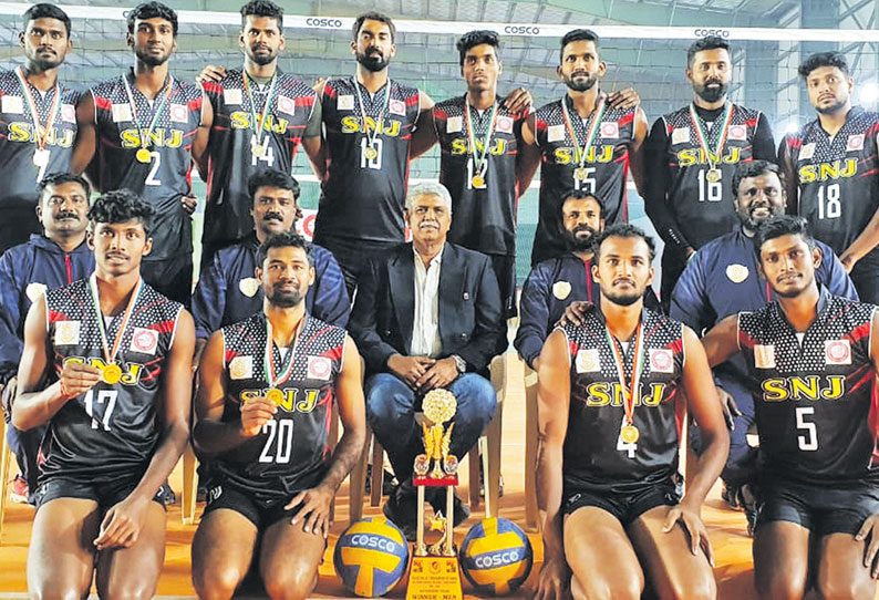 National Senior Volleyball Tamil Nadu team champion தேசிய சீனியர்