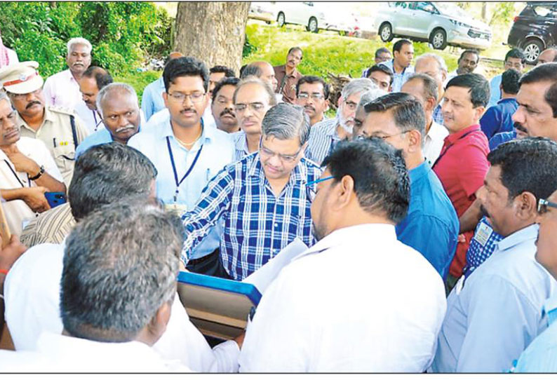 காரைக்கால் மாவட்ட எல்லைகளில் மத்திய காவிரி நீர் ஒழுங்காற்று குழு ஆய்வு