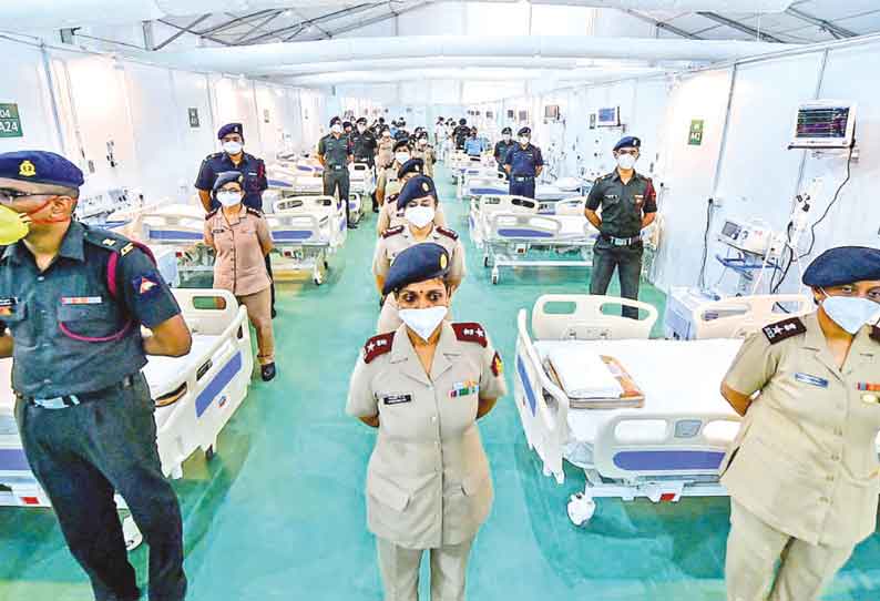 டெல்லியில், 1,000 படுக்கைகளுடன் 12 நாட்களில் கட்டப்பட்ட கொரோனா மருத்துவமனை