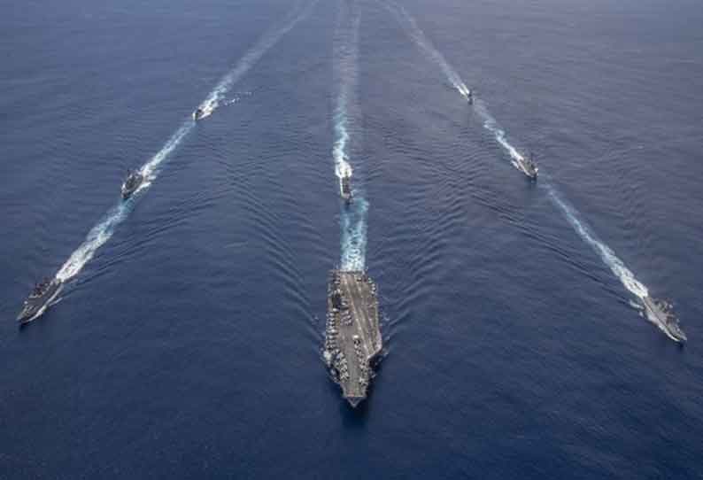 அந்தமான் அருகே இந்திய-அமெரிக்க போர்க்கப்பல்கள் கூட்டுப் பயிற்சி