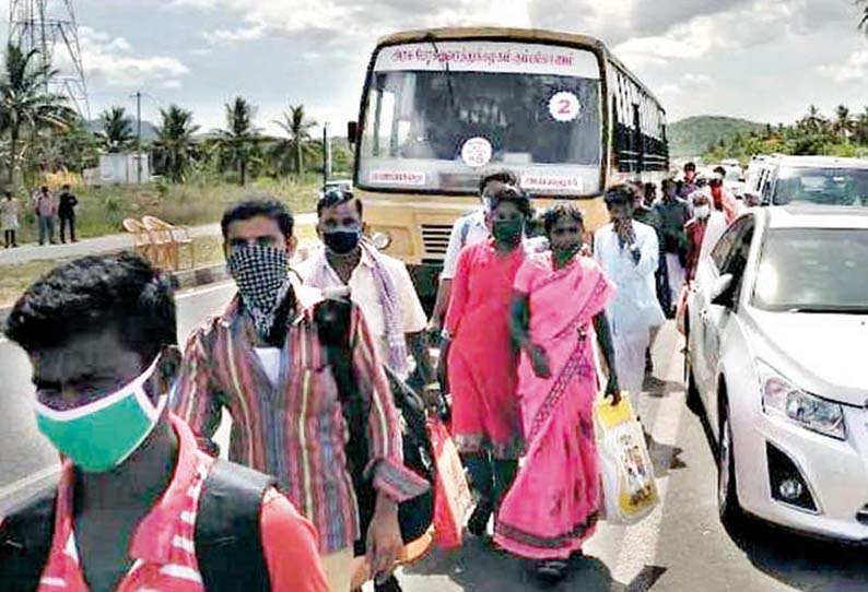 திண்டுக்கல் மாவட்டத்தில்  இ-பாஸ் பிரச்சினையால் வேலைக்கு செல்ல முடியாமல் தவிக்கும் பொதுமக்கள்