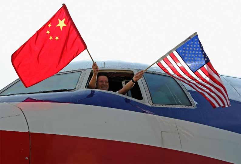 வெளிநாட்டு விமான போக்குவரத்தை மீண்டும் தொடங்க சீனா திட்டம் ;அமெரிக்க விமானங்களுக்கு அனுமதி