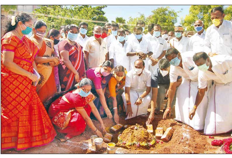 கோவில்பட்டியில் ரூ.2.83 கோடியில் யூனியன் அலுவலகம் கட்ட பூமி பூஜை அமைச்சர் கடம்பூர் ராஜூ தொடங்கி வைத்தார்