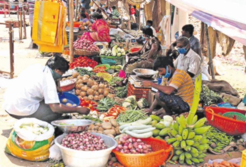 நெல்லைக்கு காய்கறி வரத்து அதிகரிப்பு உழவர் சந்தையில் கூடுதல் கடைகள் அமைப்பு