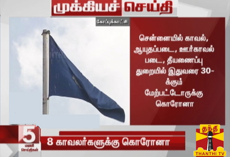 சென்னையில் இன்று ஒரே நாளில் 8 காவலர்களுக்கு கொரோனா பாதிப்பு