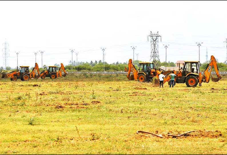 கொரோனா பரவலை தடுக்க கோயம்பேடு மார்க்கெட் மூடல்; திருமழிசையில் காய்கறி அங்காடிகள் அமைக்கும் பணி தீவிரம்