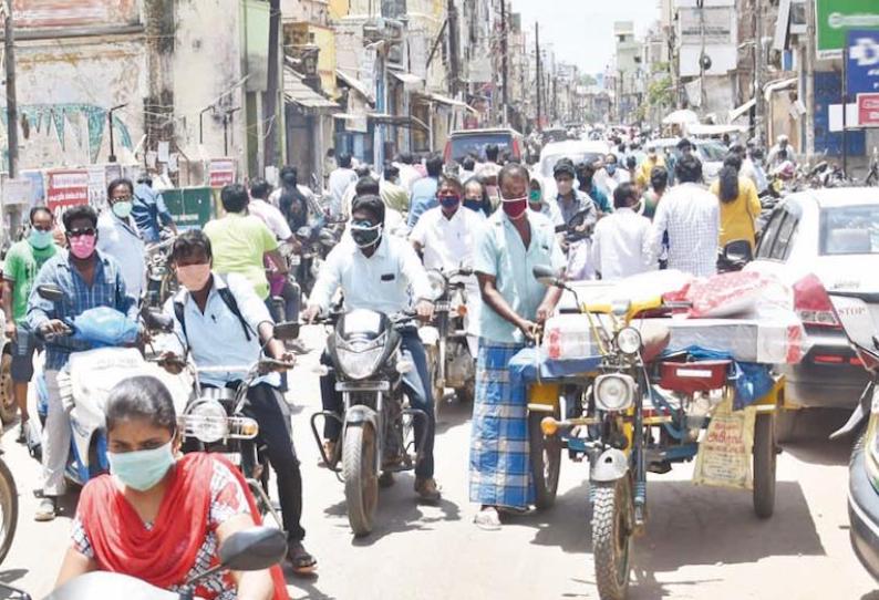 ஊரடங்கு கட்டுப்பாடுகள் மேலும் தளர்வு: தஞ்சையில் பெரும்பாலான கடைகள் திறப்பு இயல்பு நிலை திரும்பியது