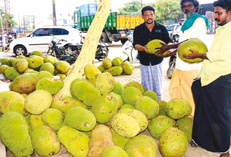 கொரோனா ஊரடங்கால் முடங்கிய பலாப்பழ வியாபாரம் கிலோ ரூ.15, ரூ.20-க்கு விற்பனை