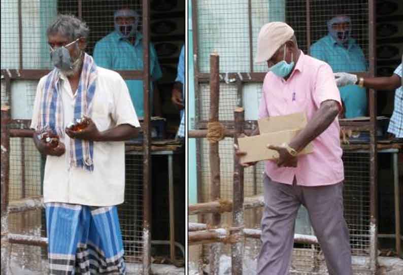 மது பிரியர்கள் உற்சாகம்: மாவட்டத்தில் டாஸ்மாக் கடைகள் மீண்டும் திறப்பு டோக்கன் பெற்று மதுபாட்டில்களை வாங்கி சென்றனர்