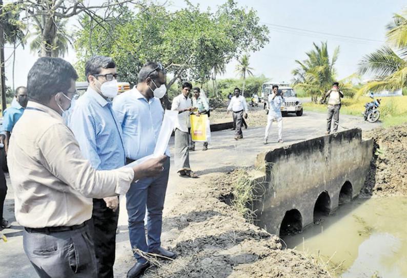 நீடாமங்கலத்தில், குடிமராமத்து பணிகள் சிறப்பு அதிகாரி ஆய்வு