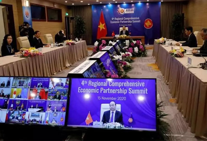 சீனாவுக்கு சாதகமான வர்த்தக ஒப்பந்தத்தில் 15 ஆசிய நாடுகள் கையெழுத்து