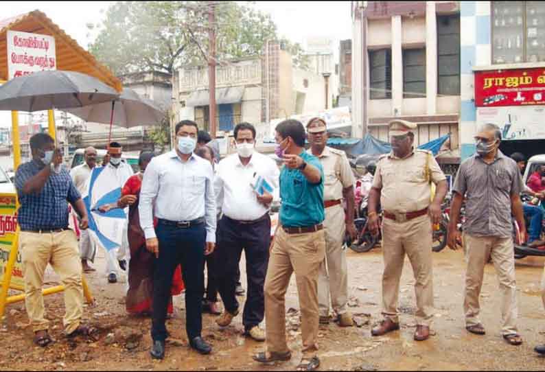 கோவில்பட்டியில் மழையால் சேதமடைந்த பகுதிகளை கலெக்டர் செந்தில்ராஜ் ஆய்வு