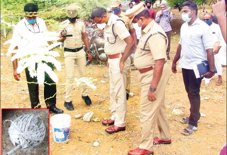 சாத்தான்குளம் அருகே இந்து முன்னணி பிரமுகர் வீட்டு முன் வீசப்பட்ட மர்மபொருளால் பரபரப்பு