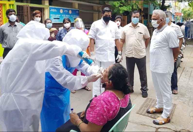 வீடு வீடாக தொற்று பரிசோதனை செய்வதற்கு மக்கள் ஒத்துழைக்கிறார்கள் அமைச்சர் மல்லாடி கிருஷ்ணாராவ் தகவல்