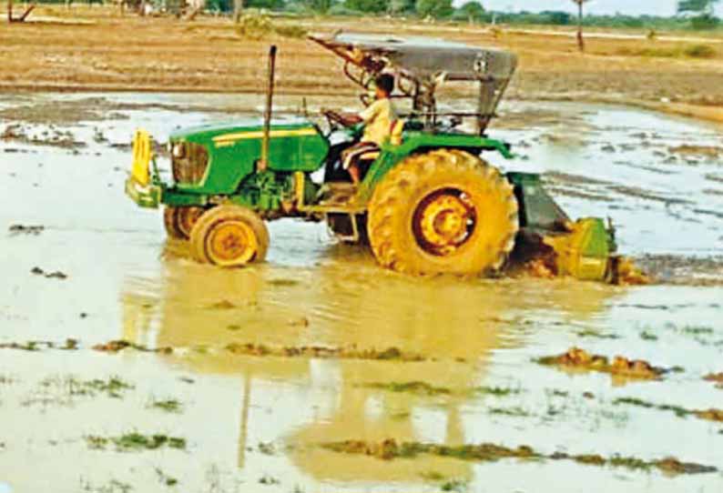 தொடர் மழையால் இளையான்குடி பகுதியில் விவசாய பணியை தொடங்கிய விவசாயிகள்