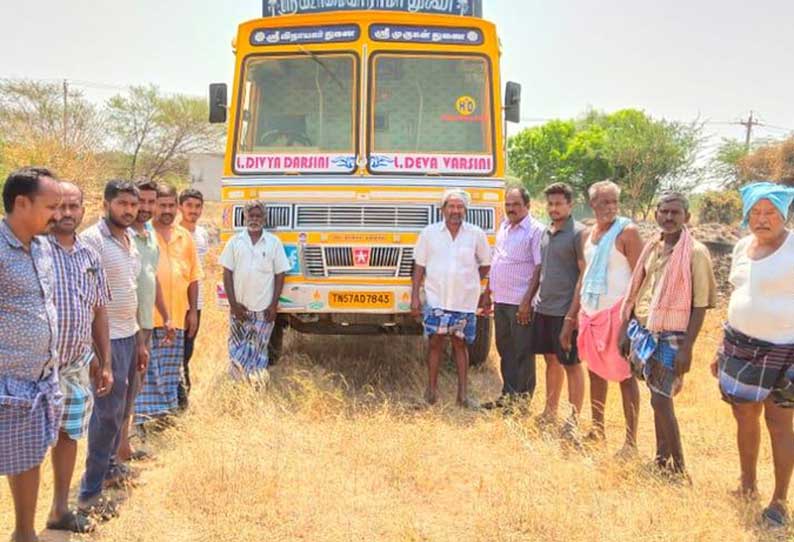 குப்பை கொட்ட வந்த லாரி சிறைபிடிப்பு