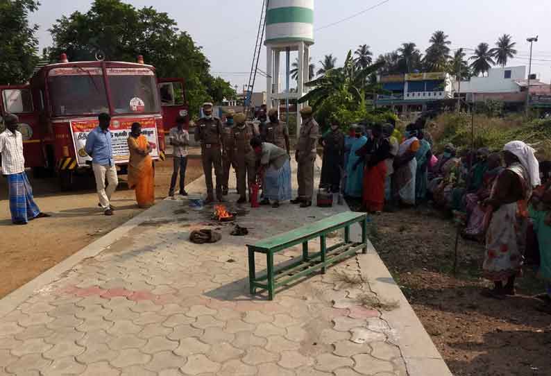 புளியம்பட்டியில் தீத்தடுப்பு விழிப்புணர்வு முகாம்