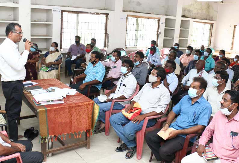 விழுப்புரம், விக்கிரவாண்டியில் வாக்கு எண்ணும்போது கடைபிடிக்க வேண்டிய வழிமுறைகள் குறித்த பயிற்சி