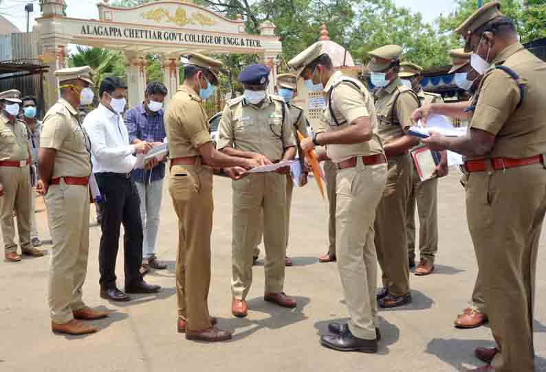 வாக்கு எண்ணிக்கை மையத்தை ராமநாதபுரம் சரக டி.ஐ.ஜி. நேரில் ஆய்வு