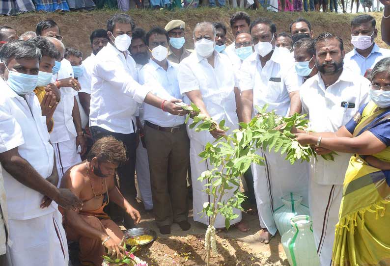 உலகம்பட்டி அருகே கட்டப்படும் தடுப்பணை மூலம் 96 ஏக்கர் நிலங்கள் பாசன வசதி பெறும்; அமைச்சர் இ.பெரியசாமி பேட்டி