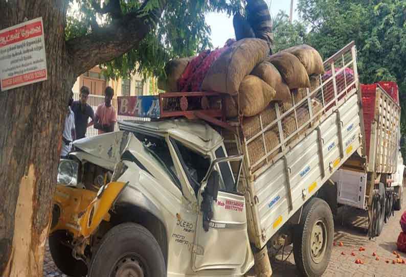 புளியமரத்தில் வேன் மோதி டிரைவர் சாவு