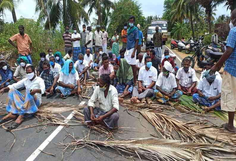 தோட்ட பாதையில் குழாய் பதித்தல் பிரச்சினை: பொதுமக்கள் திடீர் சாலை மறியல்; பவானிசாகர் அருகே பரபரப்பு