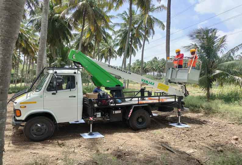 தேங்காய் பறிக்க நவீன எந்திரம்