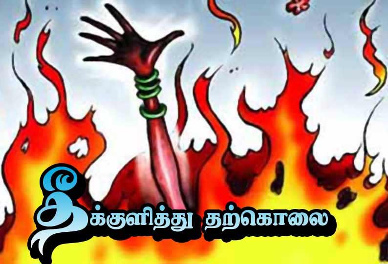 குடும்ப பிரச்சினை காரணமாக தீக்குளித்து பெண் தற்கொலை கோட்டாட்சியர் விசாரணை