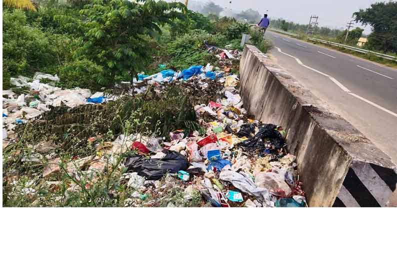 கூடலூரில் குப்பைக்கழிவுகள் கொட்டப்படுவதால் சுகாதாரக்கேடு