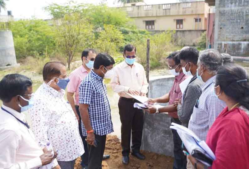 விழுப்புரம் நகரில் பாதாள சாக்கடை திட்டப்பணிகளை அதிகாரி ஆய்வு பணிகளை விரைந்து முடிக்க உத்தரவு